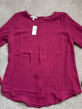 Maurice’s Women's Magenta Blouse - Elegant Round Neck Top